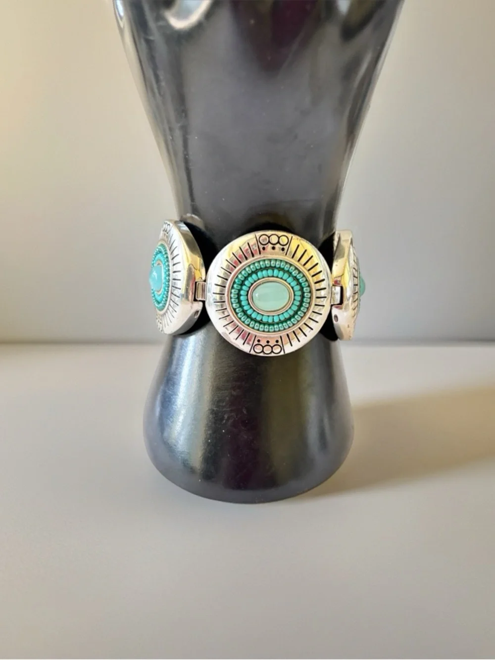 Brighton Silver-Tone Bracelet with Turquoise Accents